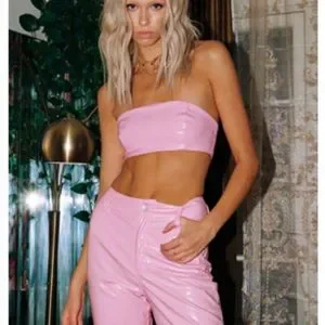 Princess Polly Pants Jumpsuits Princess Polly Pink Leather